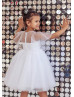 Ivory Lace Tulle Airy Boho Flower Girl Dress